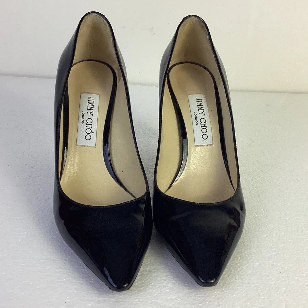 Jimmy Choo Romy Black Patent Pump - 39.5 - Picture 2 of 9